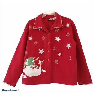 Take Two Vintage Wool Snowman Christmas Jacket